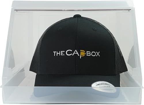 Miniatura 8 de The CapBox 2.0 (2 unidades) Organizador de sombreros para gorras de béisbol, bandeja deslizante apilable para sombreros y soporte para sombreros,