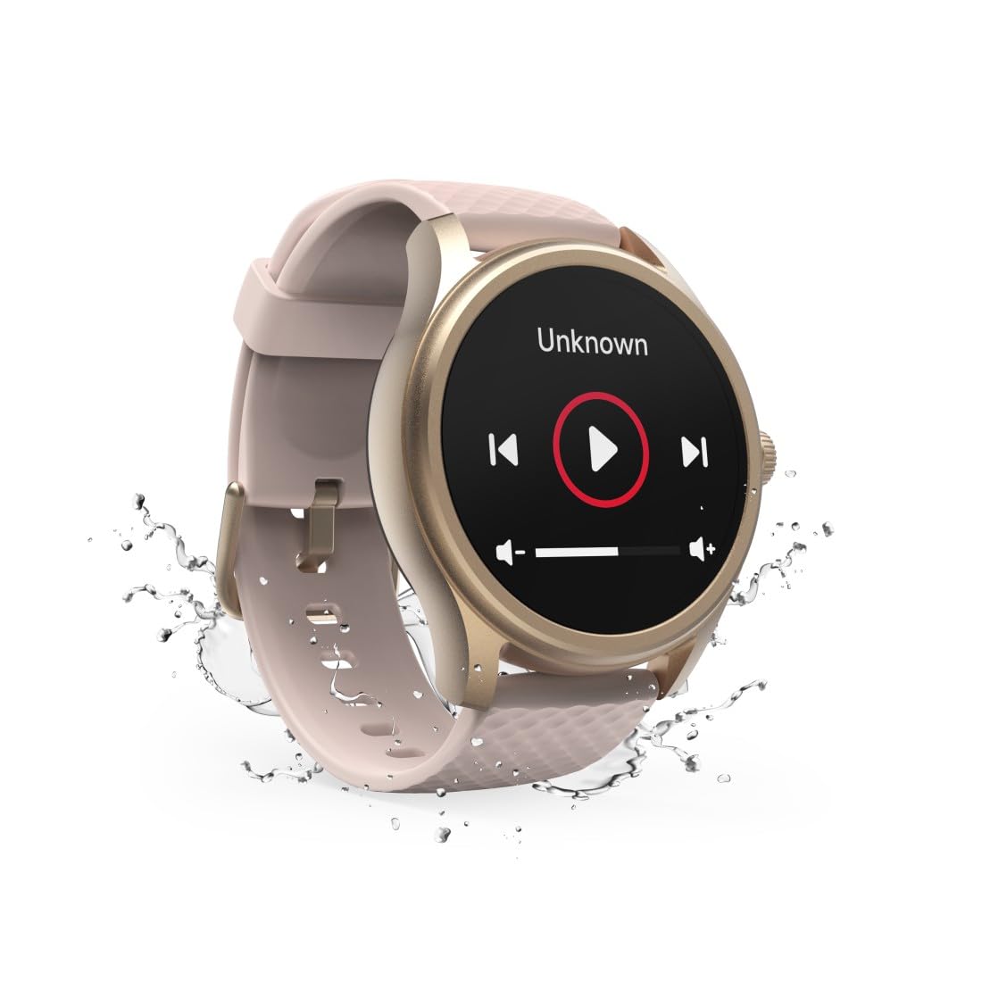 Hama Smartwatch (Farbdisplay 1,38“, Telefonfunktion, Whatsapp, E-Mails etc., Sprachassistent, Wasserschutz IP68, Schlafmonitor, 100 Sportarten + Herzfrequenz, Blutsauerstoff, Kalorien etc.) rosé