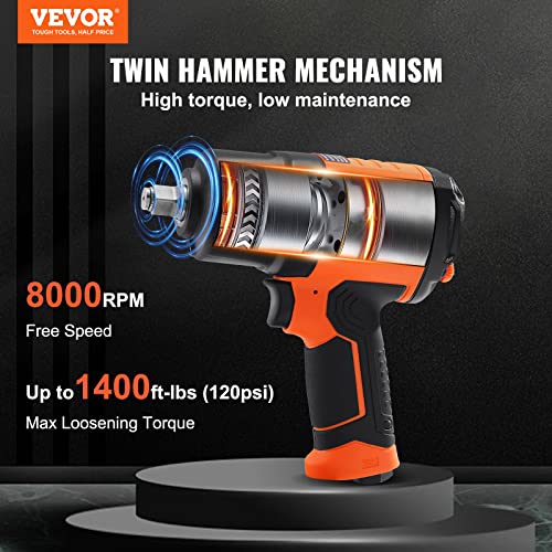 Vevor 1400 FT-LBS AIR IMPACT WRENCH 1/2-Inch Air Impact Wrench thumb #1