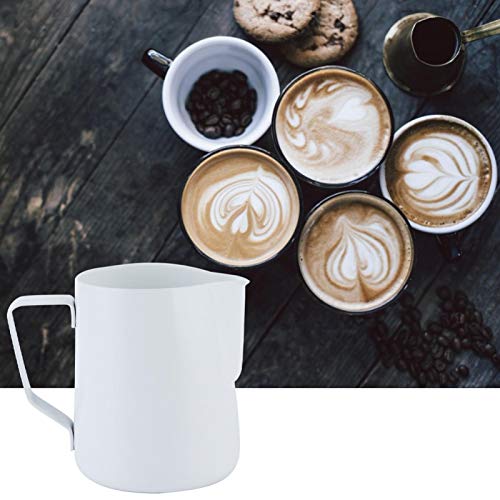 Haowecib Jarra de Espuma Taza de Espuma Taza de Espuma de Leche Espumador y Jarra Taza de Leche de Acero Inoxidable… - Imagen 5
