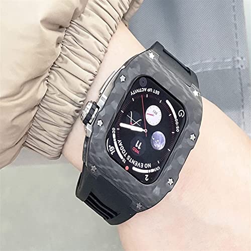 Bracelet en caoutchouc pour Apple Watch 8 41mm kit de modification titane - 2