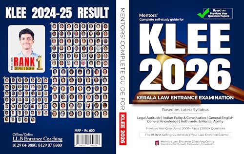 Image of Mentors' Complete Self Study Guide For Kerala Law Entrance Examination