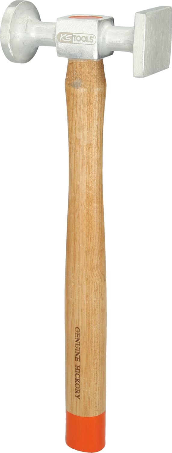 KS Tools 700.1491 Martillo de chapista estándar, aluminio, cabeza curvada, redonda/cuadrada