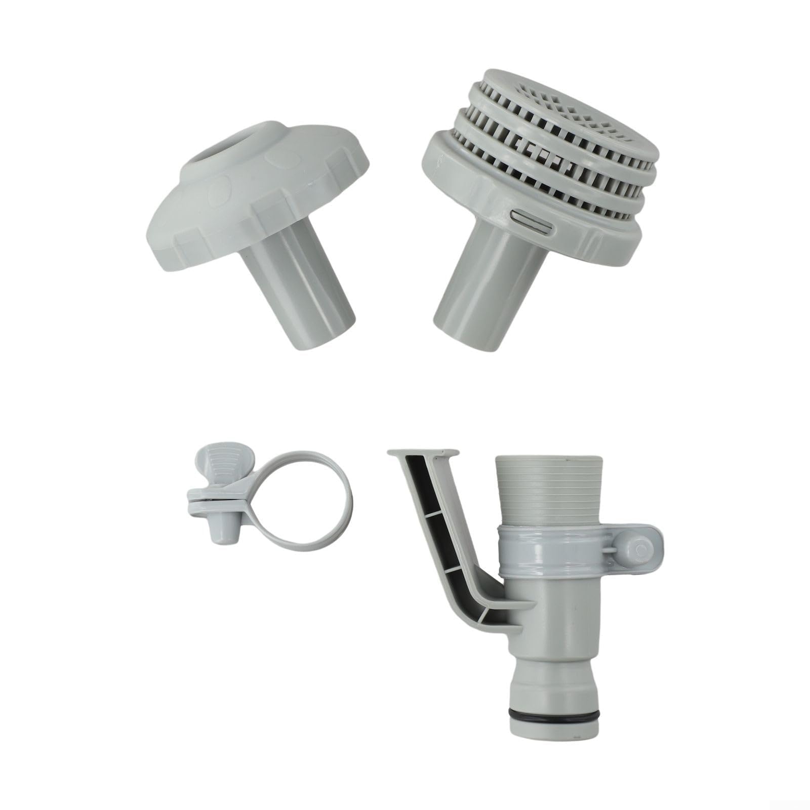 1.25'' Nozzle Hose Holder and Filter Kit fit for INTEX, 25022E Above Ground Pool, Plastic Inlet Jet, Grille and Clamp for Pumps under 1000 GPH