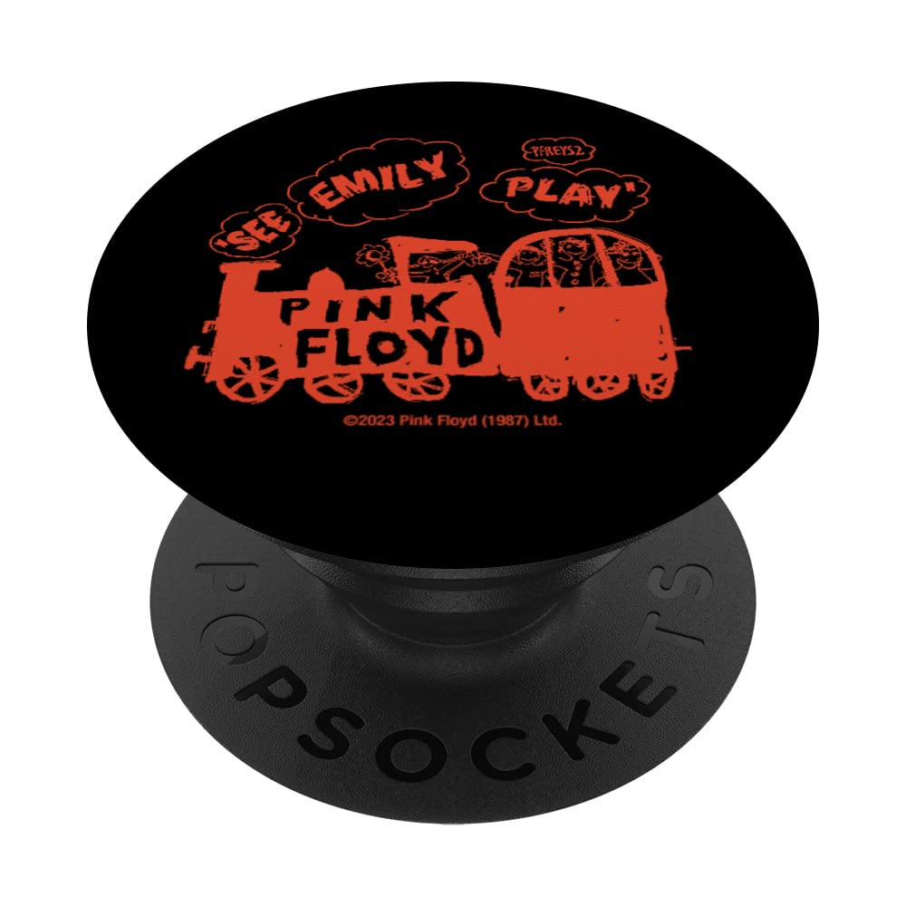 Pink Floyd See Emily Play PopSockets Swappable PopGrip, Black