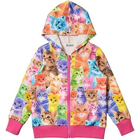 Jxstar Unicorn Cat Hoodie for Girls Cover
