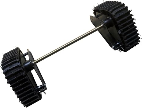600mm / 23.6 "مجموعة تجميع مسار المحور الخلفي ، Go Kart ATV UTV Buggy Quad Rail Wheels مسارات رمال مطاط الثلج لمحرك البنزين ، عربة ثلج ، شاطئ أو دراجة نارية جبلية