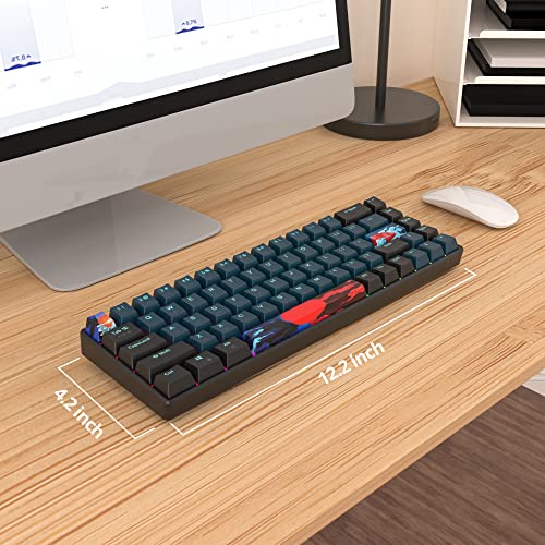 Image of 65 Percent Mechanical Gaming Keyboard 68 Keys RGB Gaming Keyboard with Red Switch Wired Keyboard for Windows PS4 /5 Xbox Gamers(68 Monster)