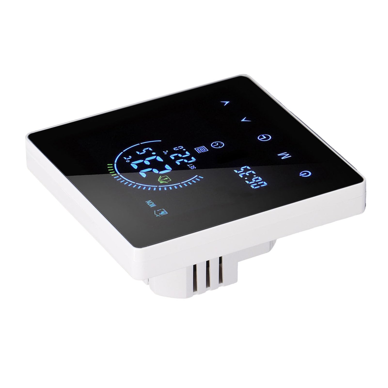 Termostat Cyfrowy, Programowalny Wyświetlacz LCD z Wbudowanym Czujnikiem Temperatury, Kompatybilny z Elektrycznymi Systemami Ogrzewania Podłogowego, Domy, Biura (Typ standardowy)