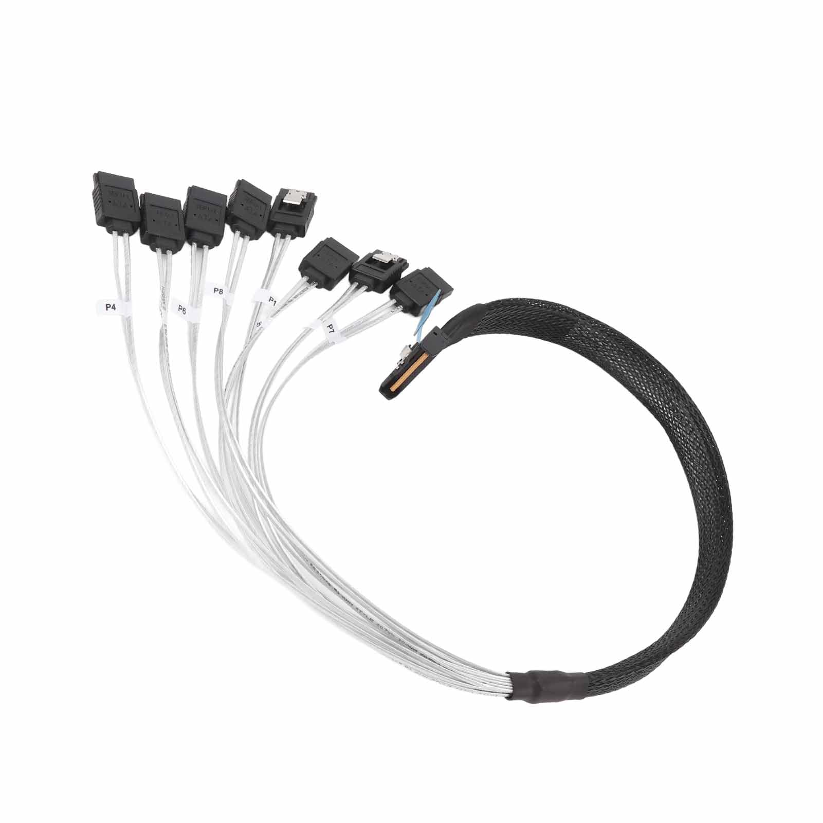 AMONIDA Cavo Ad Alta velocità da MCIO 8i a 3.0 per Server Data Center da 19,7 Pollici OFC PCIE 5.0 Placcato Argento
