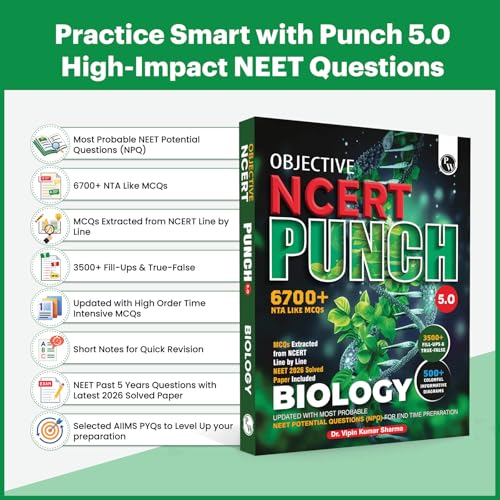 Image of PW Objective NCERT Punch 5.0 Biology For NEET 2027 By Dr. Vipin Kumar Sharma l Updated with Most Probable NEET Potential Questions (NPQ) For End Time Preparation