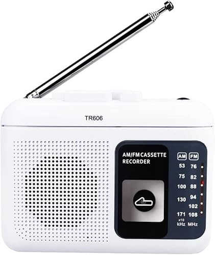 APAINI Cassette Playback Radio FMAM Portable Radio Voice Recorder Support Built-inExternal Microphone Recording