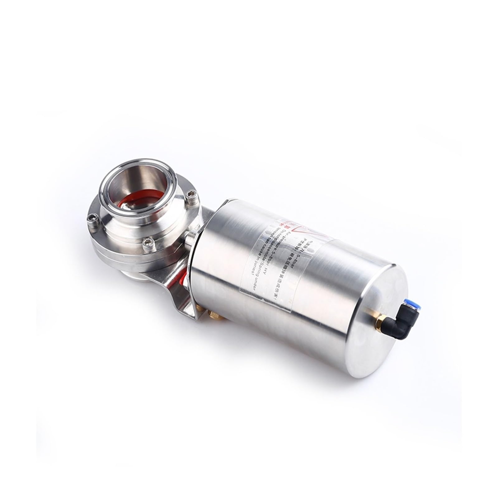NYRXRYTCA 2" Φ51mmic Butterfly Valve Stainless Steel 304 Tri Clamp OD 64mm Actuator Single Acting