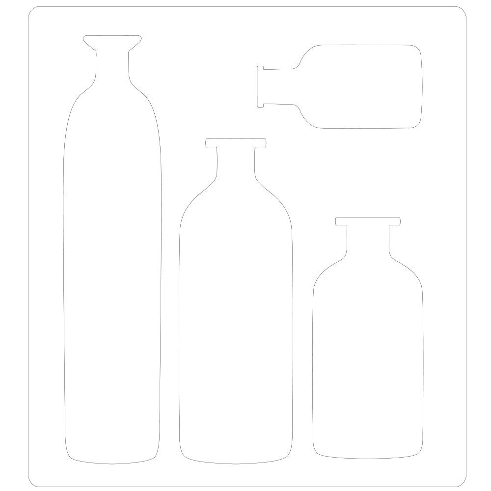 Sizzix Bigz Die 664408 Bottled Up by Tim Holtz, Multicolor