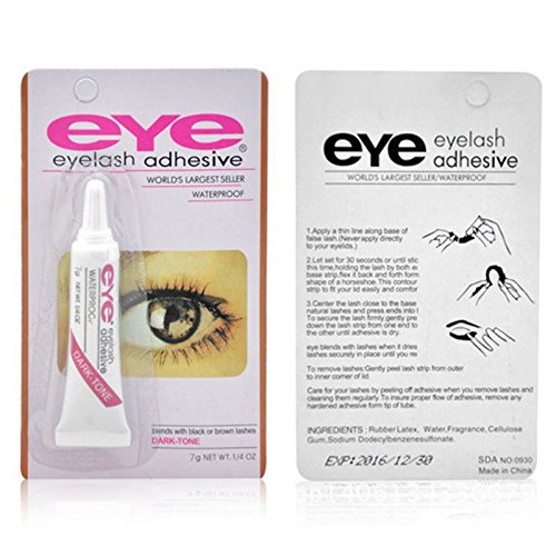 Heaven Queen Waterproof False Eyelashes Makeup Adhesive Eye Lash Glue (Dark Tone)