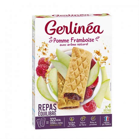 GERLINÉA - Barres Fourrées Framboise Repas 360G - Lot De 3 - livraison offerte