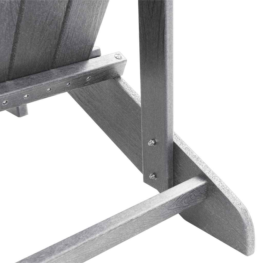 vidaXL Chaise Adirondack Gris Clair 82 x 74 x 92 cm HDPE, Chaise Adirondack, mobilier de Jardin Moderne, Salon extérieur stylé, Fauteuil détente, relaxez-Vous à l'extérieur