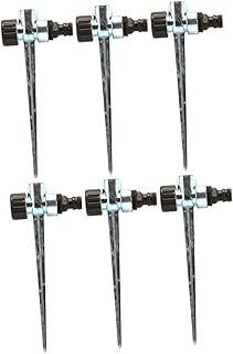 Housoutil Cabeça De Aspersão Rotativa Haste De Aspersão De 6 Peças De Pontas De Irrigação Automática De Irrigação De Irrigação Ajustável Para Estaca De Aspersão Para Estaca De Aspersão