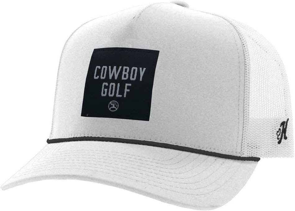 HOOEY Cowboy Golf Adjustable Snapback Hat with Square Patch