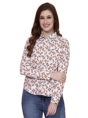 Image of OOMPH! Women's Cotton Regular Fit Floral Button Down Shirt