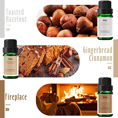 Winter Fragrance Oils, Mitflor 12 Bottles Premium Scented Oils For Diffuser, Autumn, Soap, Candle Making, Hot Spring, Vanilla Pumpkin, Aromatherapy Oils Gift Sets #TOP4
