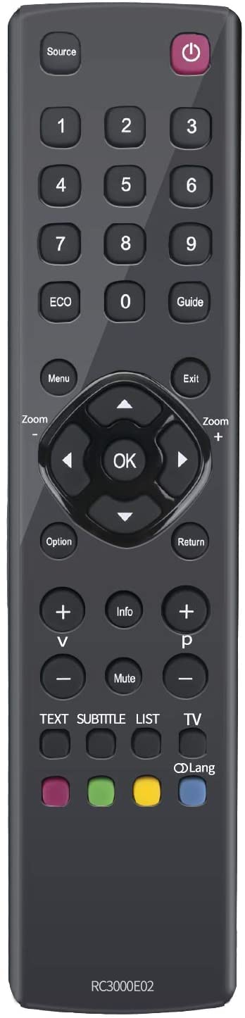 Télécommande Neuve Pour TV Thomson 32HS4246C, 32HS4246CW, 32HS5246C, 32HT2253 - Modèle RC3000E02