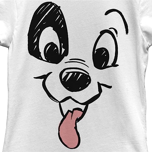 Disney 101 Dalmations Dalmatian Big Face Girl's Solid Crew Tee2
