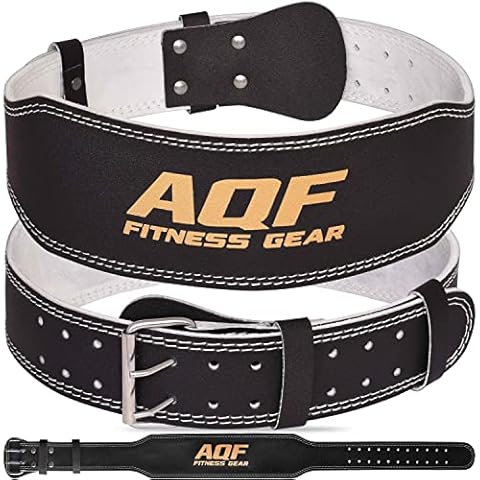 AQF Gewichthebergürtel 10,2 cm Breit Leder Gepolsterte Kraftraining Gürtel Cover