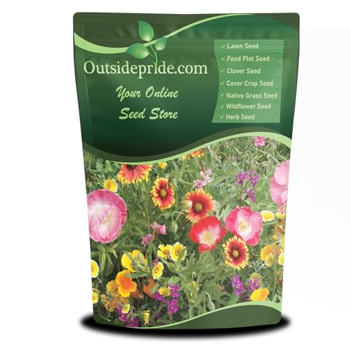 Outsidepride Southwest Wild Flower Seed Mix - 1/4 lb. Heat & Drought Tolerant Premium Blend of Annual & Perennial Wildflower Seeds for Planting on Outdoor Lawns & Gardens from Spring to Fall