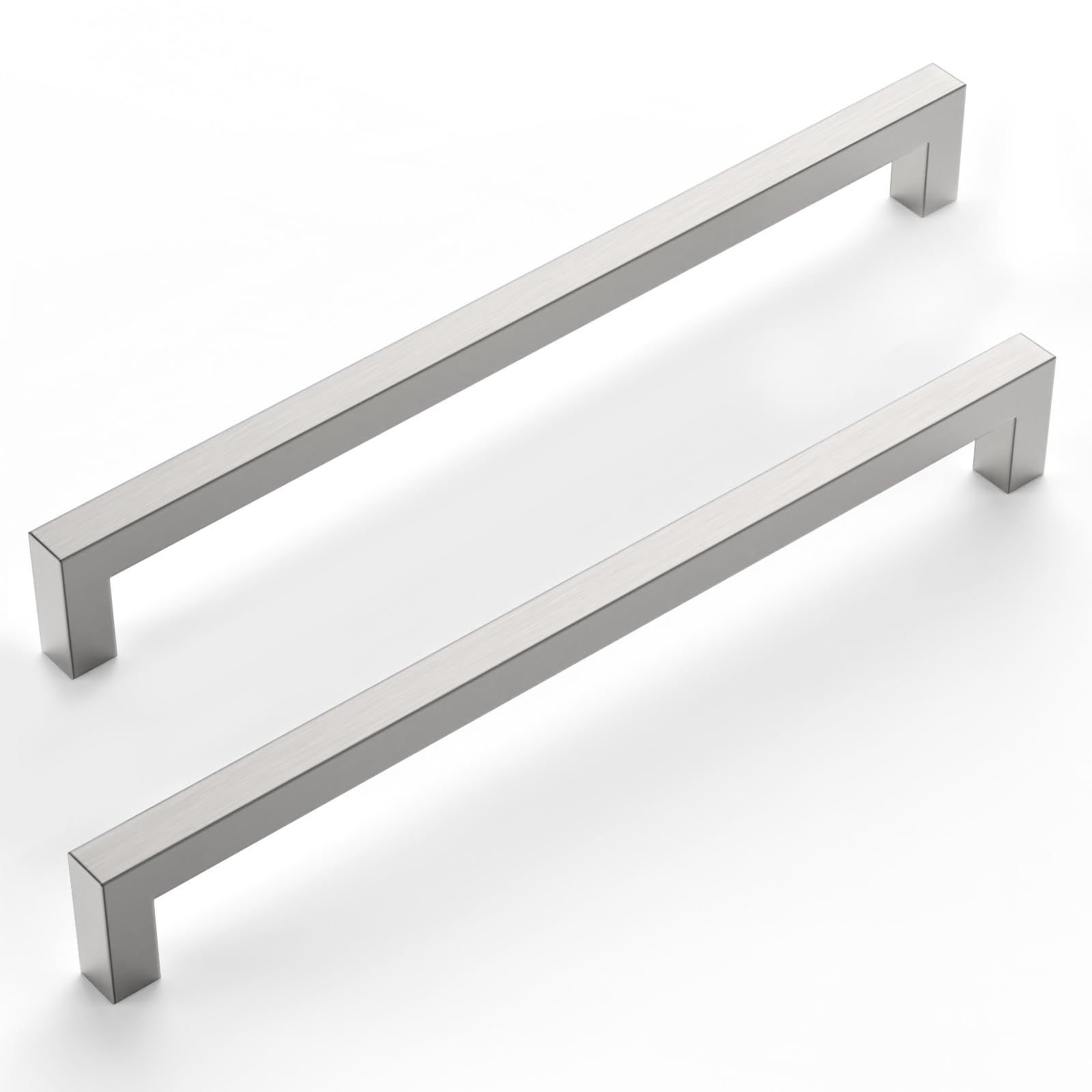 Poignées d'armoire de cuisine en nickel brossé 29 cm 9BUILD Lot de 10
