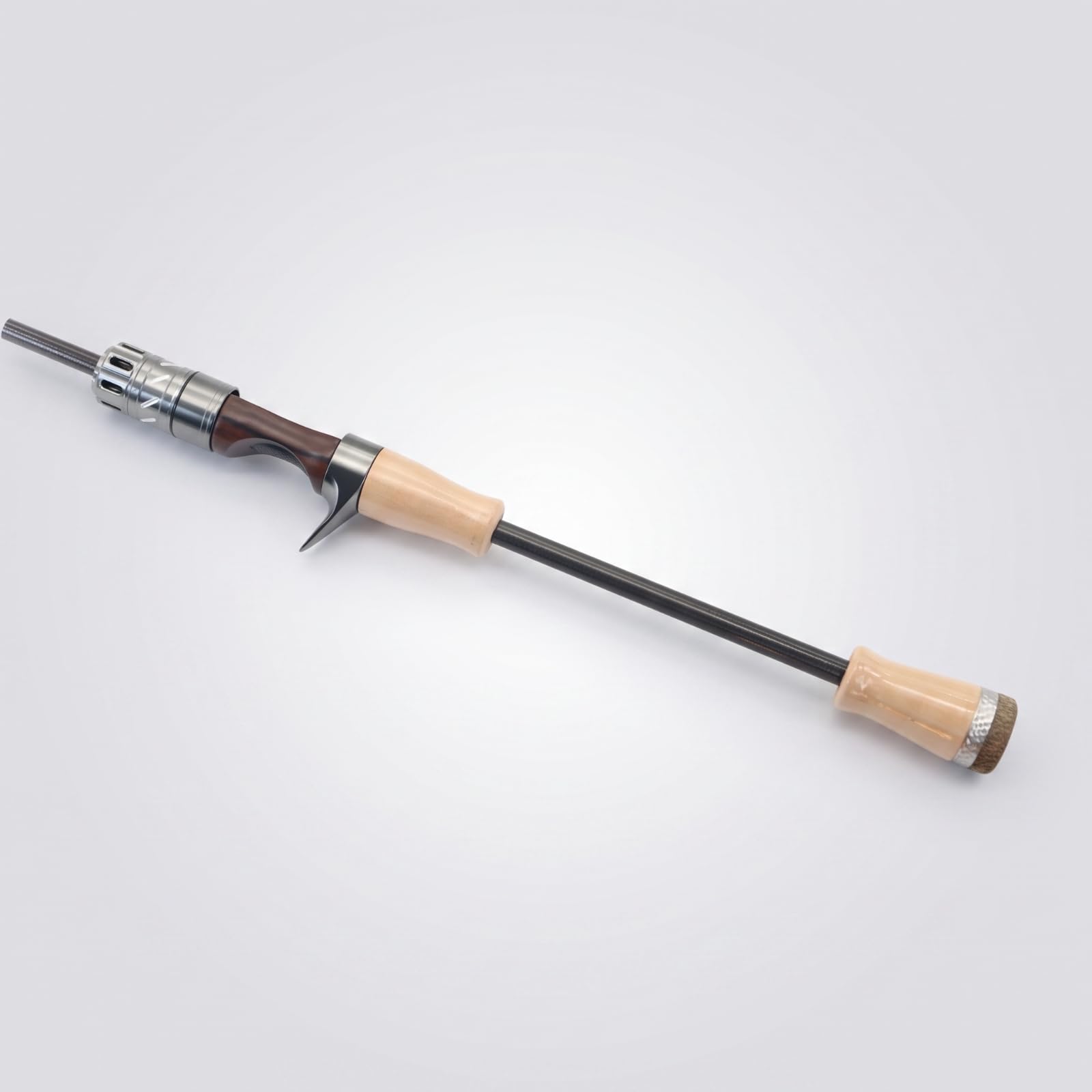 Manico per Canna da Pesca Manico Impugnatura Porta Mulinello Riparazione con Sezione Centrale Carbonio Alluminio Grip Ergonomico in Adatto a | Personalizzato, Componenti, per Costruzione Canne