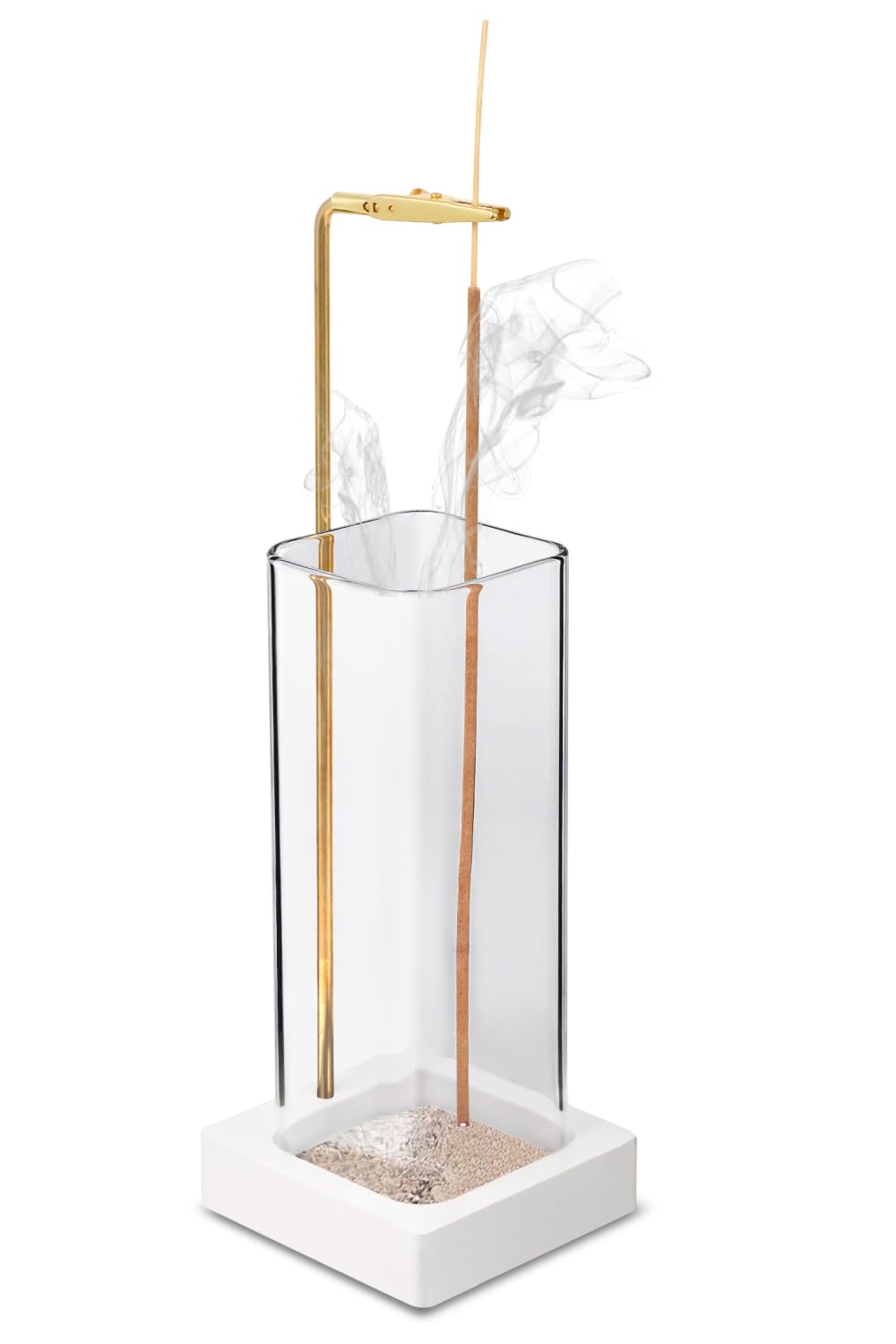 FELIS Incense Holder – Brass & Glass Ash Catcher