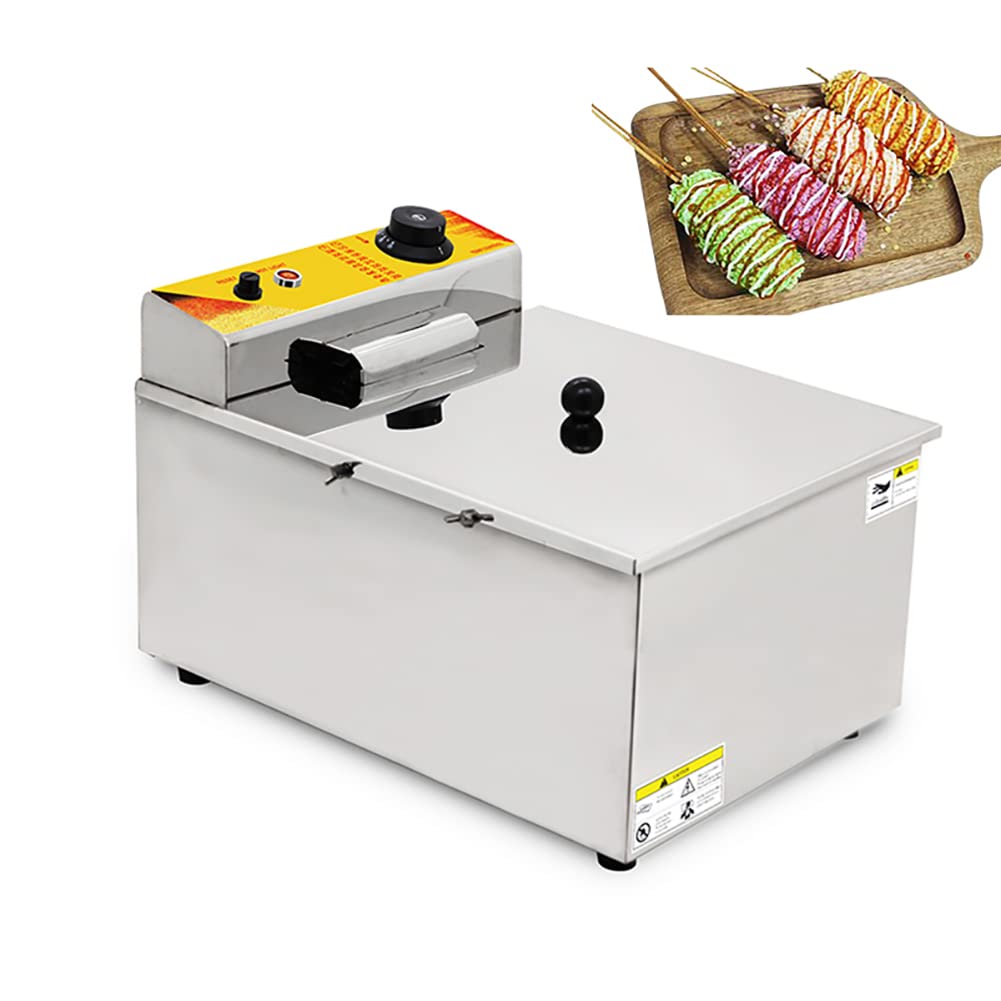 Friteuse électrique Commerciale, équipement de friture de saucisses à Hot-Dog avec Thermostat, adaptée aux commerces et aux supérettes