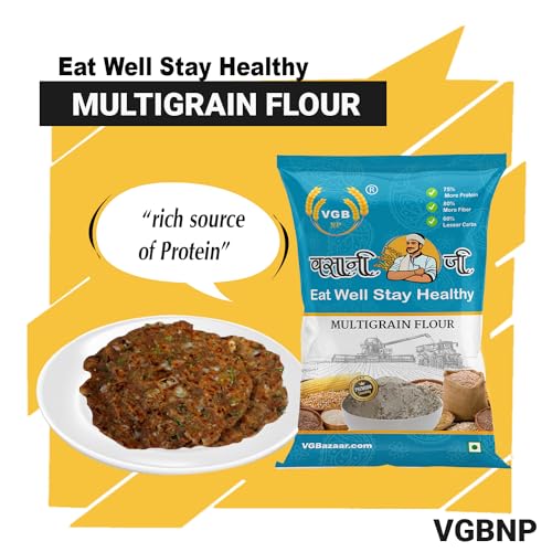 Image of Vasani G Natural Multigrain Atta | Mix Flour (Bajra, Jowar, Makka, Gehu, Methi, Soyabean) | High-Fiber, Protein-Rich Flour - 10kg