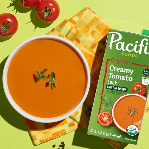 Image of Pacific Foods Light in Sodium Organic Creamy Tomato Soup, 32 oz Carton