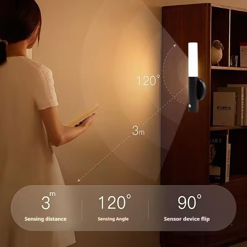 LED Battery Black Wall Lamp Indoor Led Magnetic Portable Lamp Charge for Hallway Bedroom Light,Elegant
