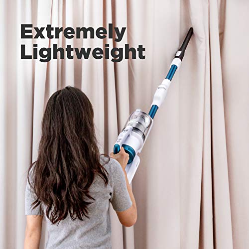 Image of Eureka LED Headlights, Efficient Cleaning with Powerful Motor Lightweight Cordless Vacuum Cleaner, Convenient Stick and Handheld Vac, Flex Blue