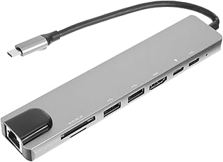 DECHOUS Portable Data Hub Computer Adapter 8 1 USB Hub PC Laptop USB Adaptor USB Splitter Multi USB Splitter USB Hub for Laptop USB 3.0 Hub