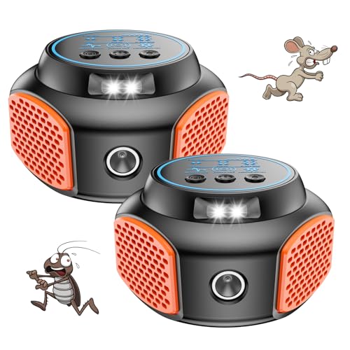 Ultrasonic Rodent Repellent Indoor Electronic Mouse Repellent 3IN1 Rat Deterrent Rodent Fortress...