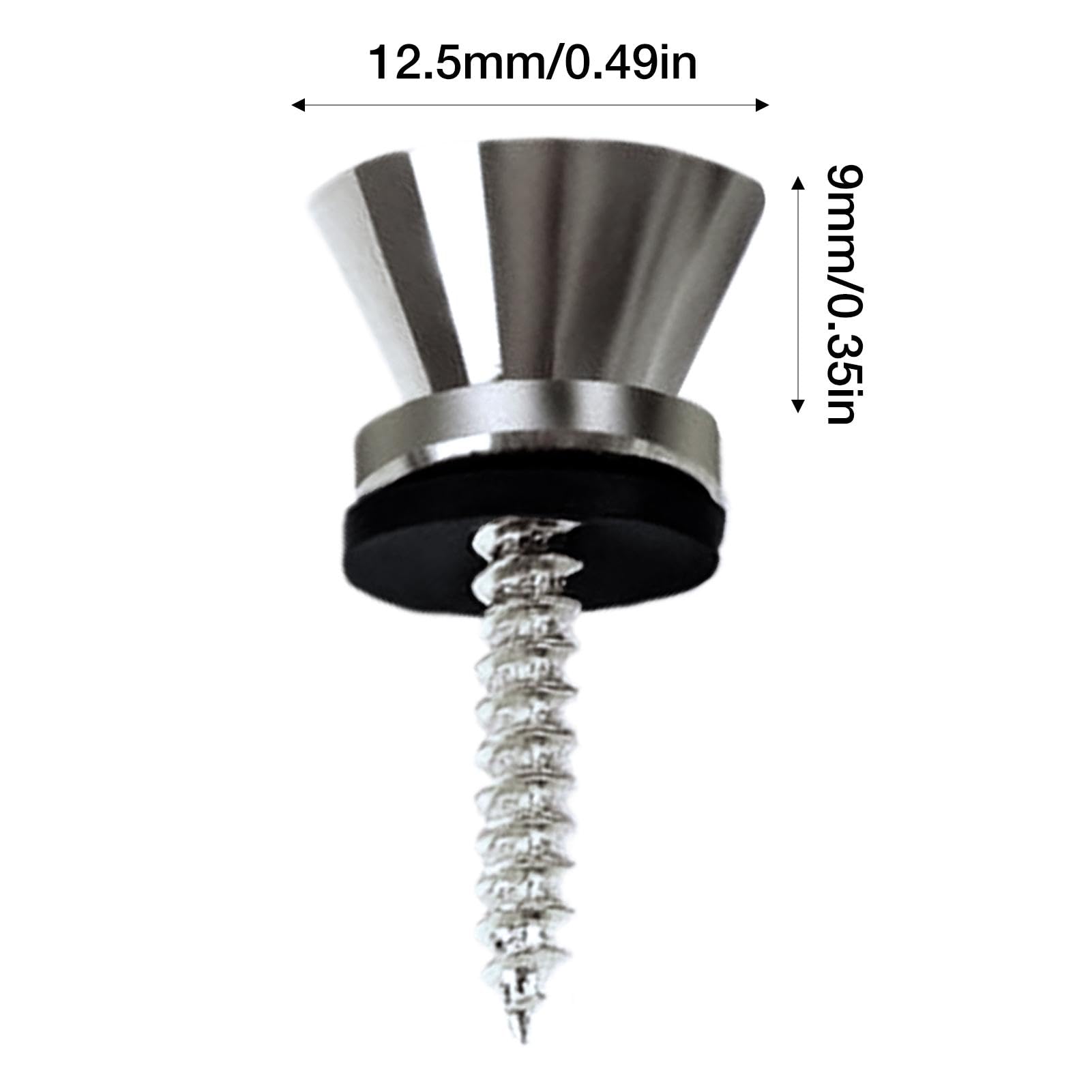 Bottoni Per Tracolla Chitarra - Metallici, Testa Piatta, Per Chitarra Acustica Ed Elettrica - Foto 8