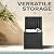 DWVO Louvered Large Deck Box, 35 Gallon Resin Outdoor Storage Box w/Lockable Lid and Side Handles for Patio Furniture, Garden Tools and Pool Supplies,Waterproof and UV Resistant, Black