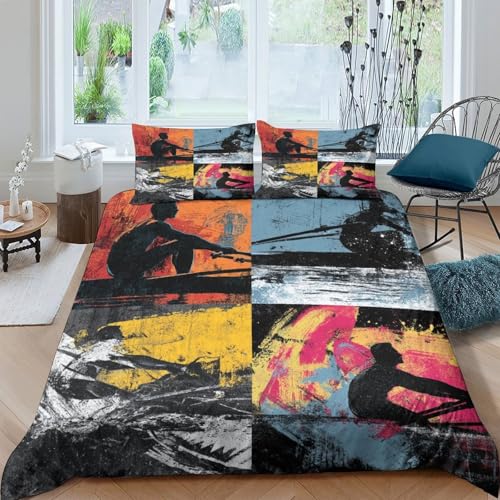 Funda Nórdica Remo 3D Impresa Microfibra Decoración Dormitorio Juego de Cama Regata Suave Transpirable para Hogar Single(140x200cm) Funda Nórdica Remo 3D Impresa Microfibra Decoración Dormitorio Juego de Cama Regata Suave Transpirable para Hogar Single(140x200cm)