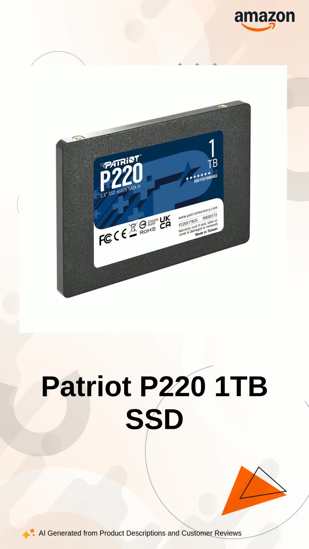 Amazon.in: Buy Patriot Memory P220 1TB Internal SSD SATA 3 2.5