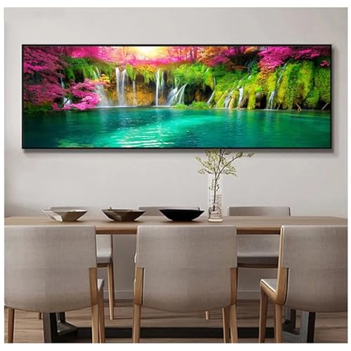 Peinture Diamant Lac Pittoresque 60x180cm | Toile de Qualité Supérieure Strass 5D s496