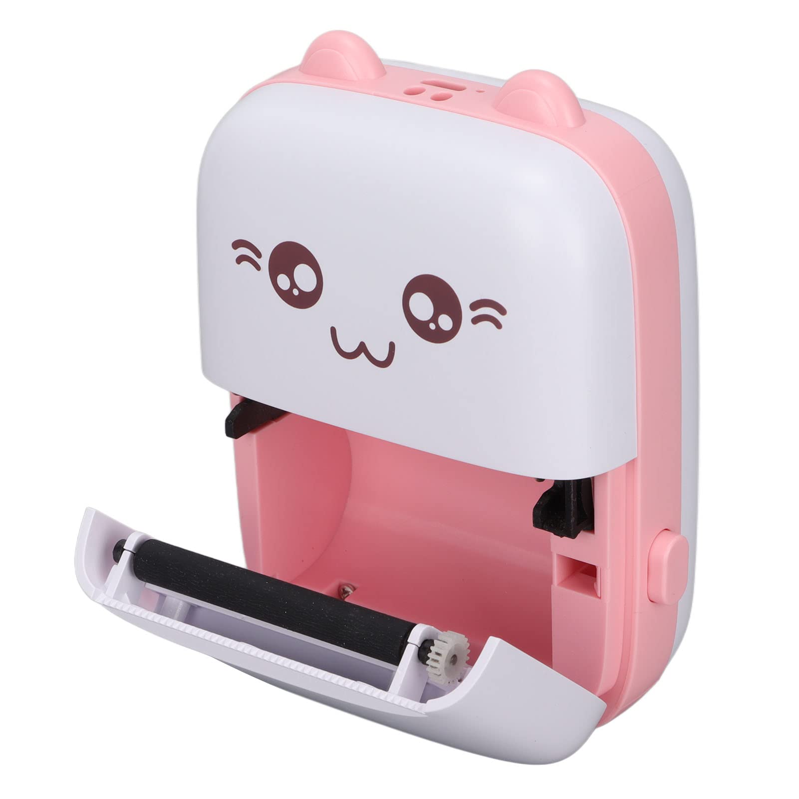 Bewinner Mini Impresora Térmica Portátil de Papel de Bolsillo para Fotos para Regalos, Impresora de Bolsillo sin Tinta Inalámbrica, Conexión USB, Impresión de 58 Mm, para Oficina, (Rosa)