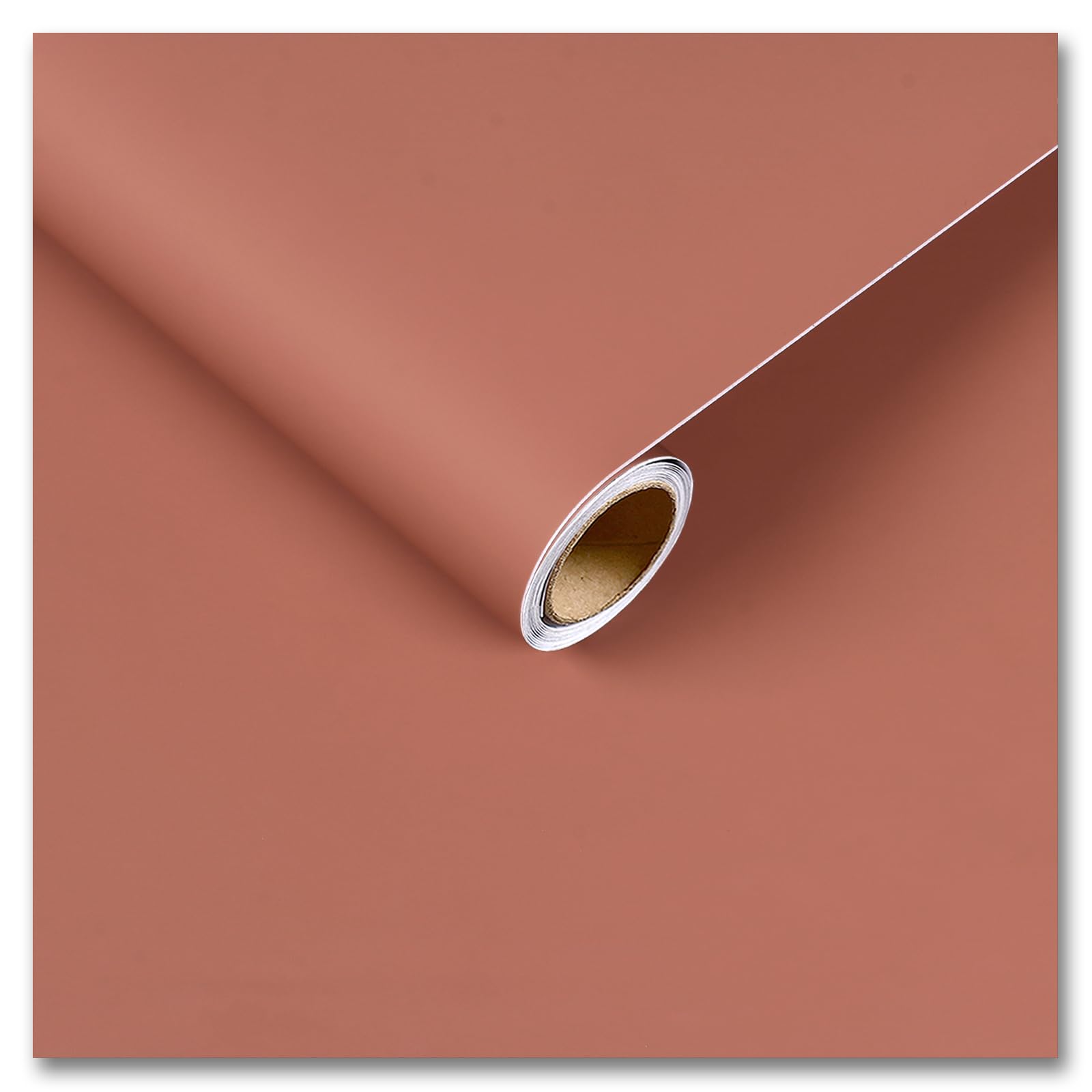 CRE8TIVE 24"x118" Wide Burnt Orange Peel and Stick Wallpaper Thick Matte Orange Contact Paper for Cabinets Countertops Self Adhesive Removable Boho