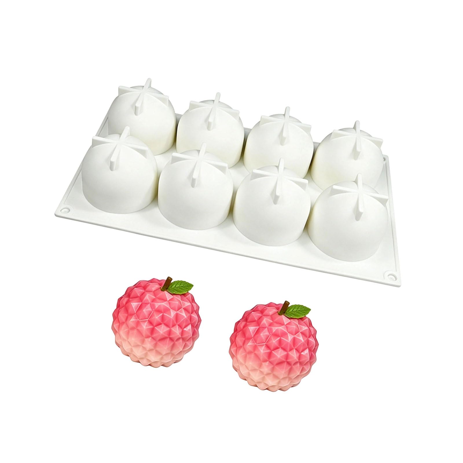 NVOQILIN Multipurpose Multi Cavity Lychee Shape Silicone Molds for Mousses Cakes Chocolates and Creative Dessert Baking Supplies Multi Cavity Silicone Baking Tray