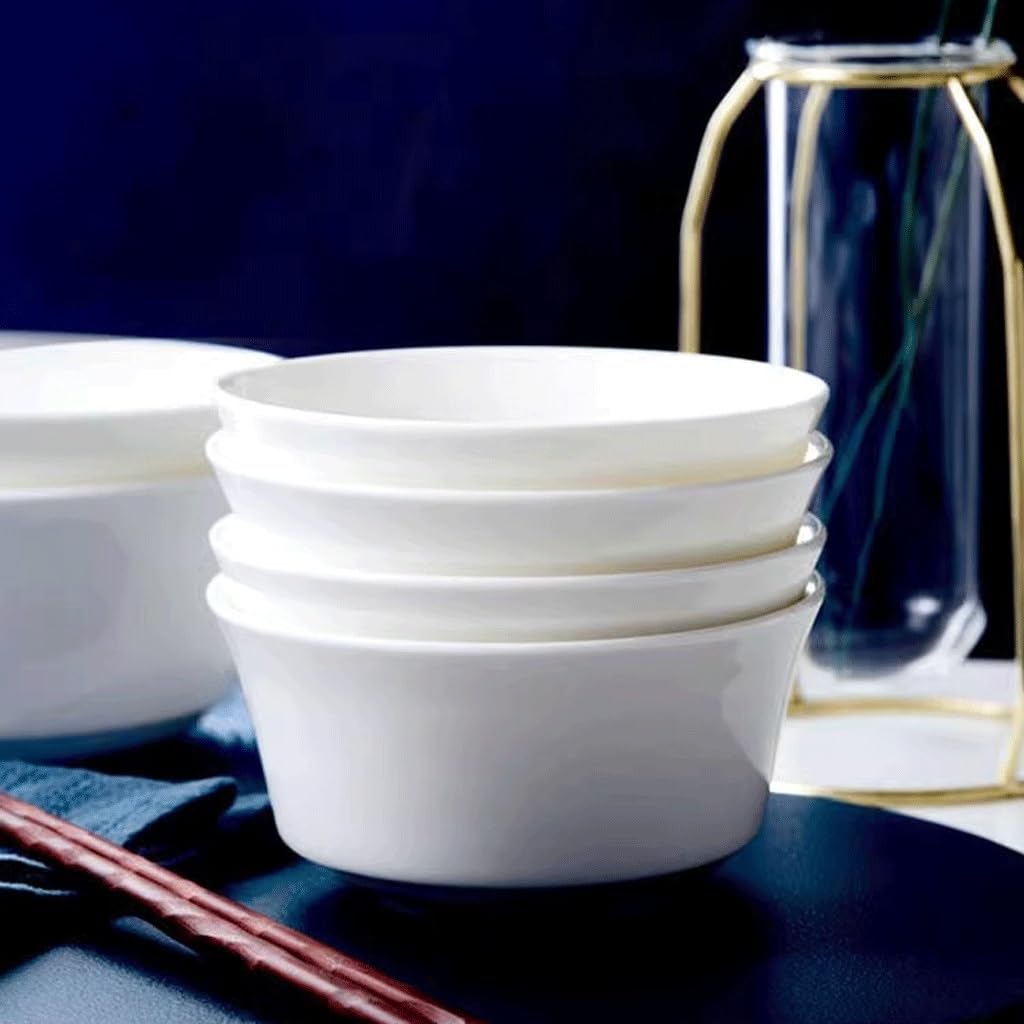 Tazones de sopa de cerámica, vajilla de porcelana China, tazón de fideos, tazón de arroz, tazón de sopa, tazón de cerámica, tazones de Color esmaltado para cocina (A)