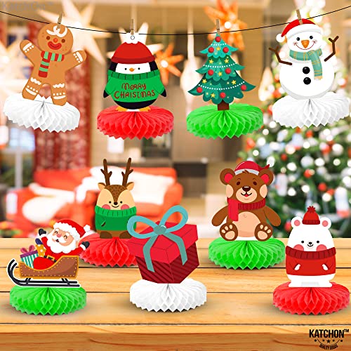 Honeycomb Christmas Decorations For Table - Pack Of 9 | Christmas Table Centerpieces For Christmas Decorations | Christmas Honeycomb Decorations | Christmas Party Decorations, Christmas Centerpieces #TOP6