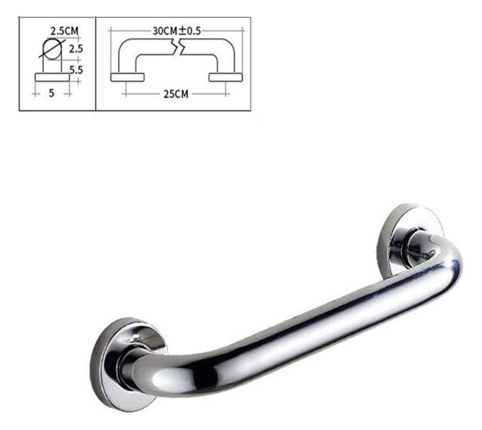 Baño para Agarraderas Pasamanos de seguridad, pasamanos de acero inoxidable cromado, asideros de barra, pasamanos for el cuidado del hogar